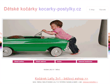 Tablet Screenshot of kocarky-postylky.cz